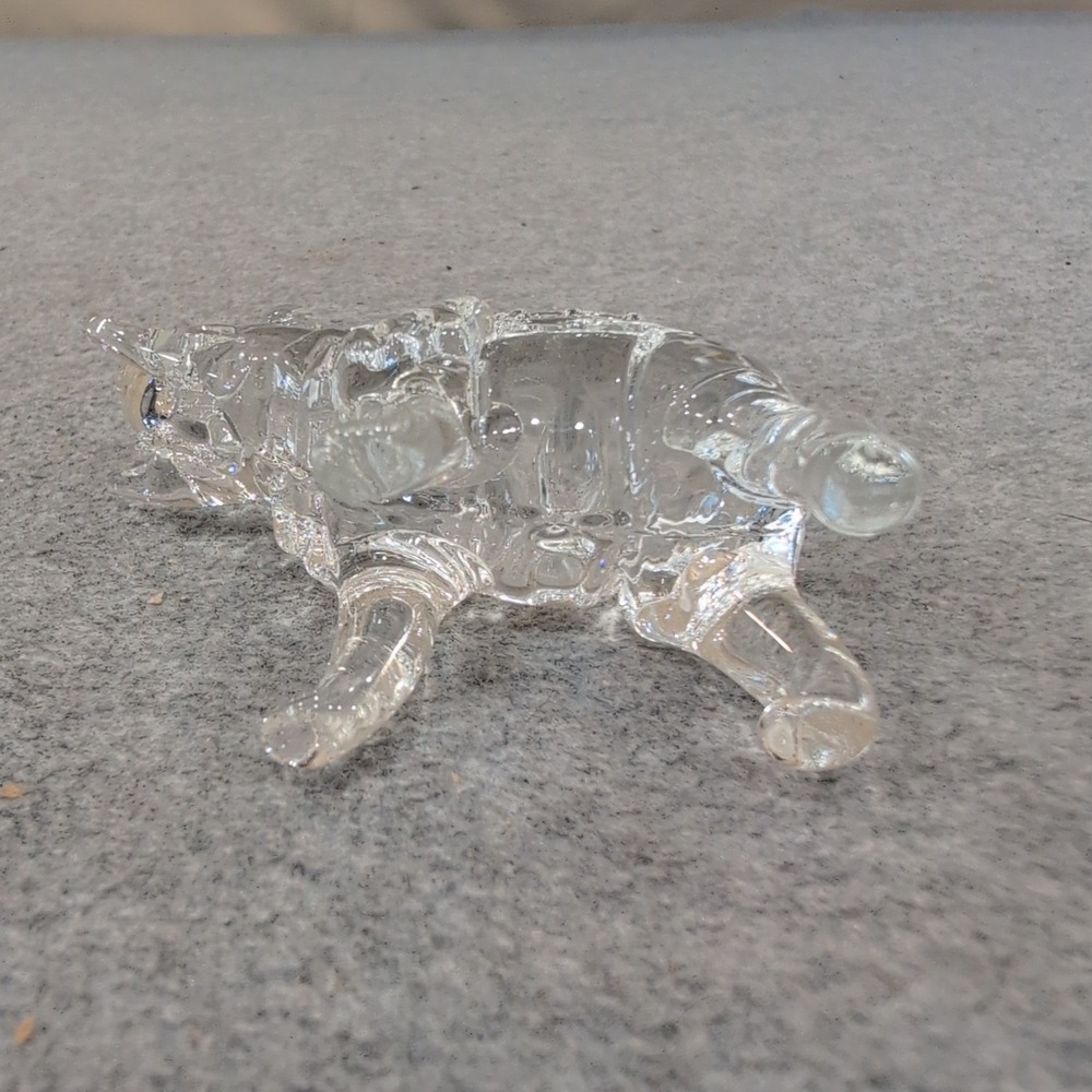 Clear‎ Glass Elephant Figurine Trunk Up Lucky Animal Paperweight Decor - Picture 4 of 4